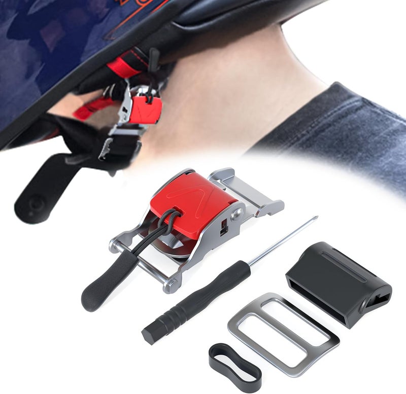 JAGASOL Light Weight Helmet Quick Release Buckle Kit for Motorcycle Helmet, Stainless Steel Motorcycle Helmet Accessories, Helmet Chin Strap Replace D-RING Helmets Up to 1", Max tensile strength 1742N - Image 1